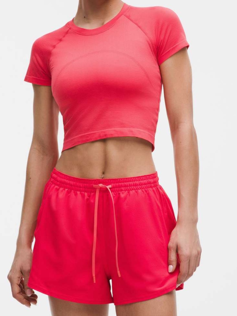 Lululemon Swiftly Tech Cropped Short-Sleeve Shirt 2.0 Red Glow 4